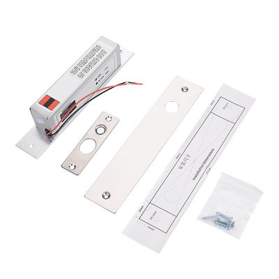 Electric Door Lock, Electric Lock with Installation Accessories Metal 7.87 X 1.37 X 1.57inch Electric Door Strike Lock for Door Access Control