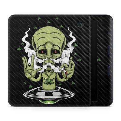Carbon Fiber E-Reader Skin Compatible with Kobo Libra Colour (2024) - Come in Peace - Premium 3M Vinyl Protective Wrap Decal Cover - Easy to Apply | Crafted in The USA by MightySkins