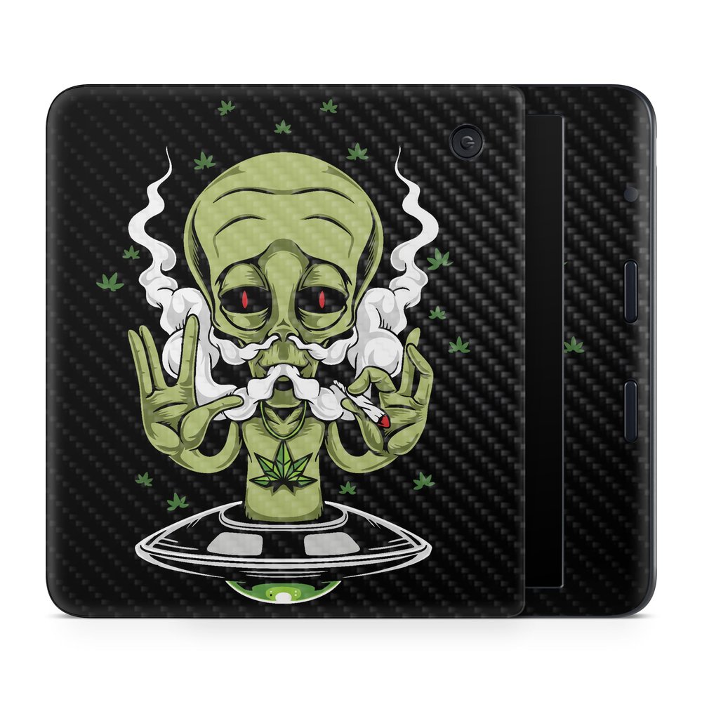 Carbon Fiber E-Reader Skin Compatible with Kobo Libra Colour (2024) - Come in Peace - Premium 3M Vinyl Protective Wrap Decal Cover - Easy to Apply | Crafted in The USA by MightySkins