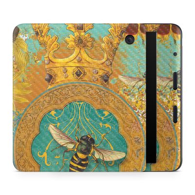 Carbon Fiber E-Reader Skin Compatible with Kobo Libra Colour (2024) - Bee Queen - Premium 3M Vinyl Protective Wrap Decal Cover - Easy to Apply | Crafted in The USA by MightySkins