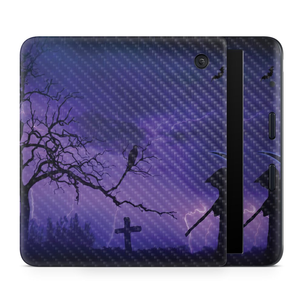 Carbon Fiber E-Reader Skin Compatible with Kobo Libra Colour (2024) - Mystic Reaper - Premium 3M Vinyl Protective Wrap Decal Cover - Easy to Apply | Crafted in The USA by MightySkins