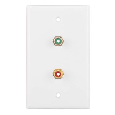 2 Interfaces Wall Plate Panel, Stable Performance ABS Wall Plate Panel for Home Office Building Cable Installation with Screw