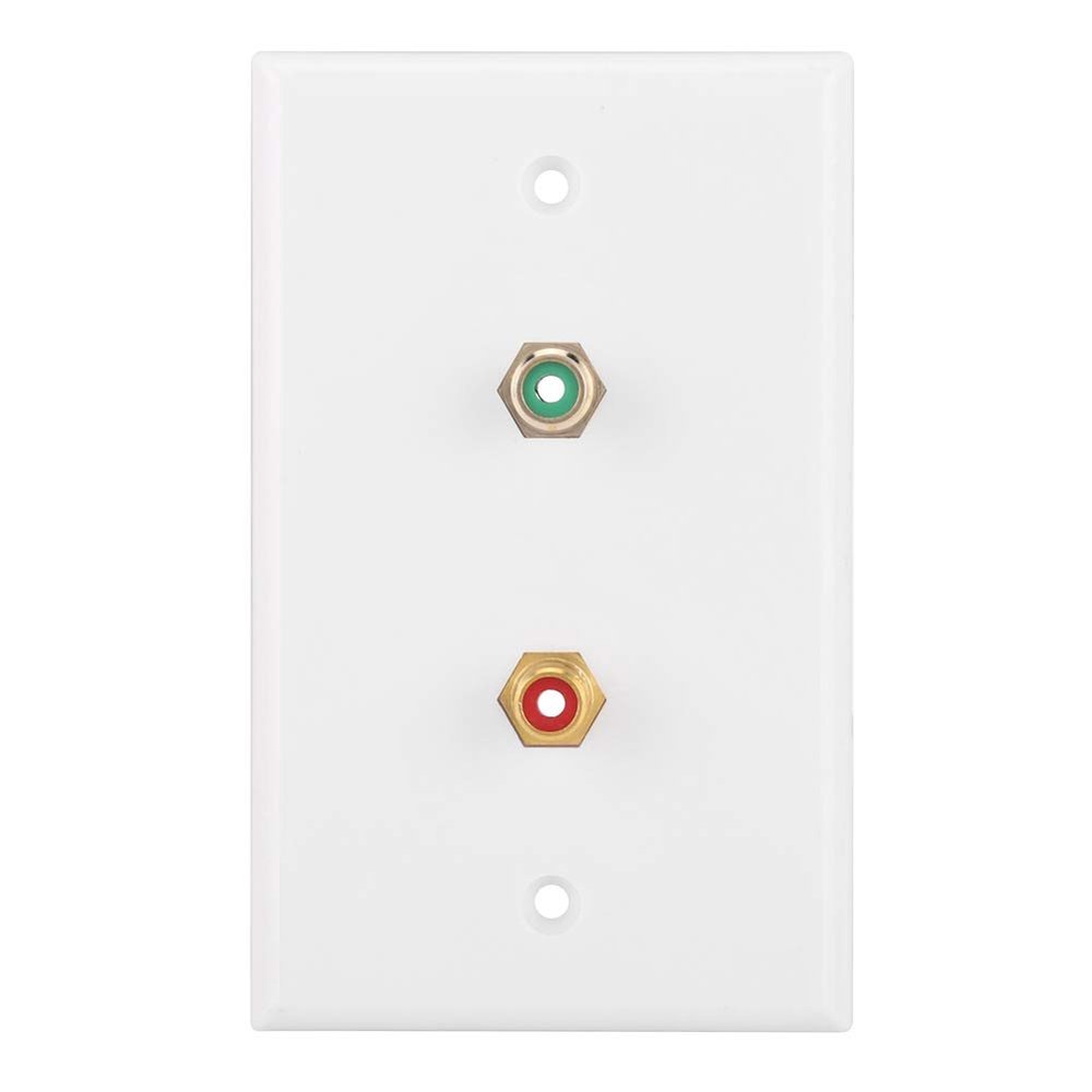 2 Interfaces Wall Plate Panel, Stable Performance ABS Wall Plate Panel for Home Office Building Cable Installation with Screw