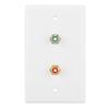 2 Interfaces Wall Plate Panel, Stable Performance ABS Wall Plate Panel for Home Office Building Cable Installation with Screw view 1