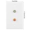 2 Interfaces Wall Plate Panel, Stable Performance ABS Wall Plate Panel for Home Office Building Cable Installation with Screw view 2