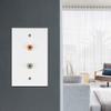 2 Interfaces Wall Plate Panel, Stable Performance ABS Wall Plate Panel for Home Office Building Cable Installation with Screw view 4
