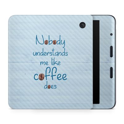 Carbon Fiber E-Reader Skin Compatible with Kobo Libra Colour (2024) - Coffee Understands Me - Premium 3M Vinyl Protective Wrap Decal Cover - Easy to Apply | Crafted in The USA by MightySkins