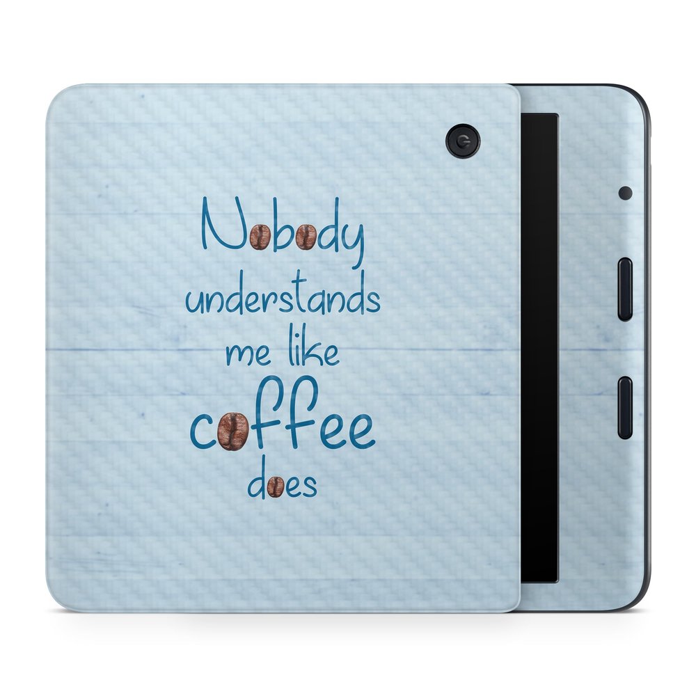 Carbon Fiber E-Reader Skin Compatible with Kobo Libra Colour (2024) - Coffee Understands Me - Premium 3M Vinyl Protective Wrap Decal Cover - Easy to Apply | Crafted in The USA by MightySkins