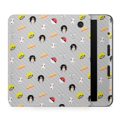 Carbon Fiber E-Reader Skin Compatible with Kobo Libra Colour (2024) - Anime Fan - Premium 3M Vinyl Protective Wrap Decal Cover - Easy to Apply | Crafted in The USA by MightySkins