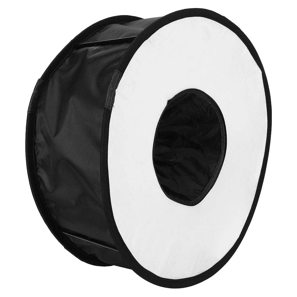 16.5 * 6.3in Round Foldable Speedlight Soft Light Diffuser, Diffuser Softbox Universal Round Foldable Shoot with Frame for Camera Flash