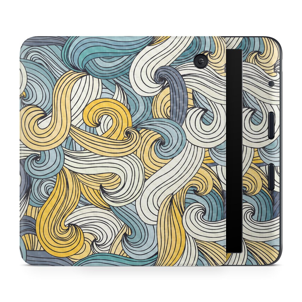 Carbon Fiber E-Reader Skin Compatible with Kobo Libra Colour (2024) - Turbulence - Premium 3M Vinyl Protective Wrap Decal Cover - Easy to Apply | Crafted in The USA by MightySkins
