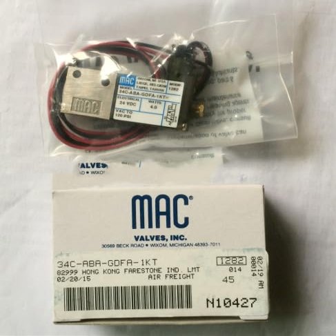 1PC Original Fit for MAC Solenoid Valve 34C-ABA-GDFA-1GA
