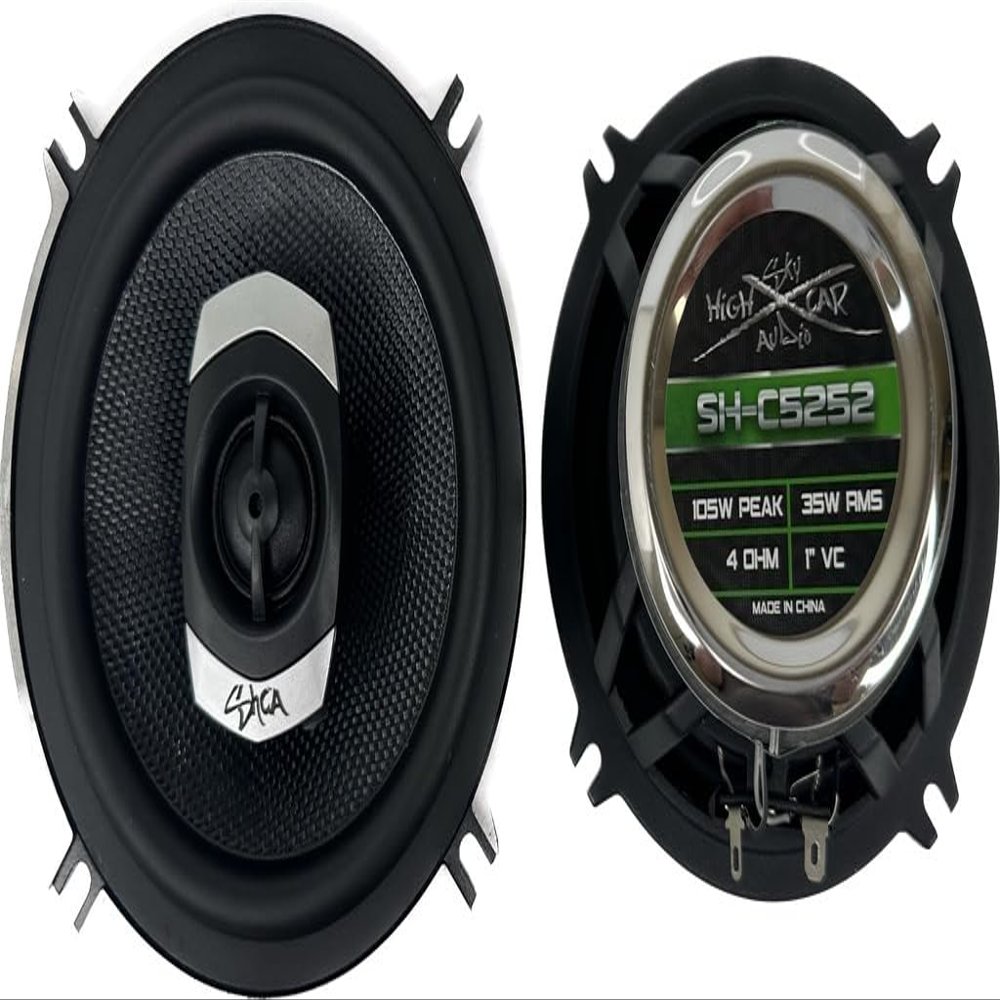 Sky High Car Audio SHCA - C525 5.25" 2-Way Coaxial Speakers (Pair) with Glass Fiber Cone