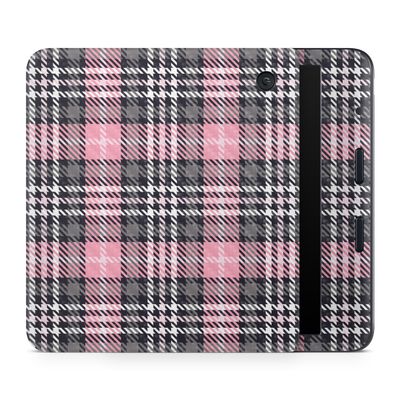Carbon Fiber E-Reader Skin Compatible with Kobo Libra Colour (2024) - Pink Plaid - Premium 3M Vinyl Protective Wrap Decal Cover - Easy to Apply | Crafted in The USA by MightySkins
