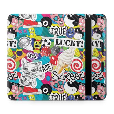 Carbon Fiber E-Reader Skin Compatible with Kobo Libra Colour (2024) - Sticker Bomb - Premium 3M Vinyl Protective Wrap Decal Cover - Easy to Apply | Crafted in The USA by MightySkins