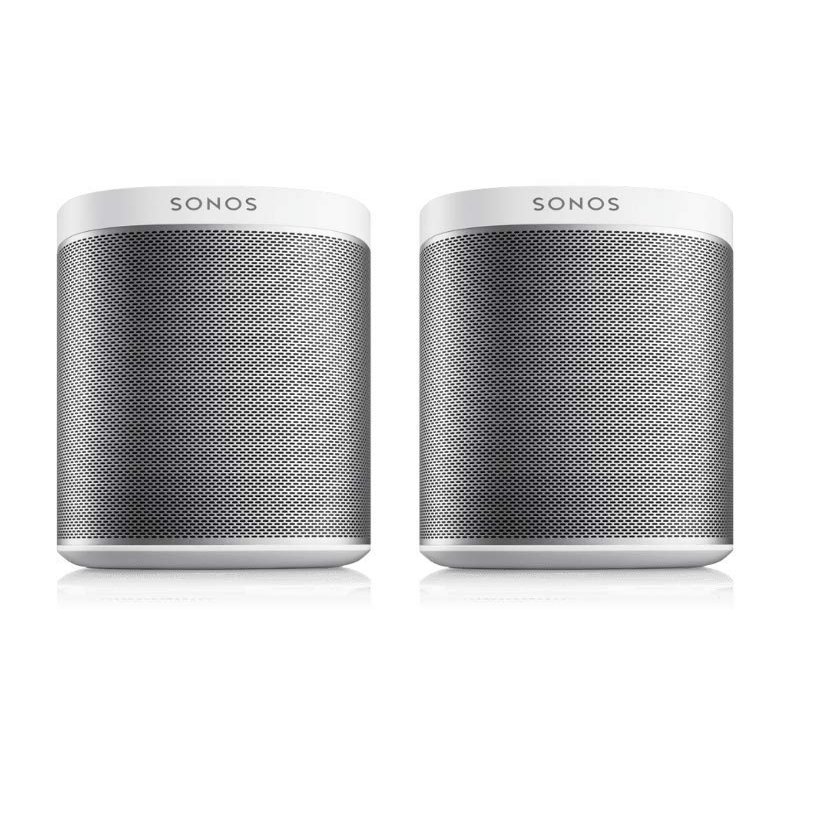 Sonos Play:1 2-Room Wireless Smart Speakers for Streaming Music - Starter Set Bundle (White), Compatible with Alexa (Renewed)