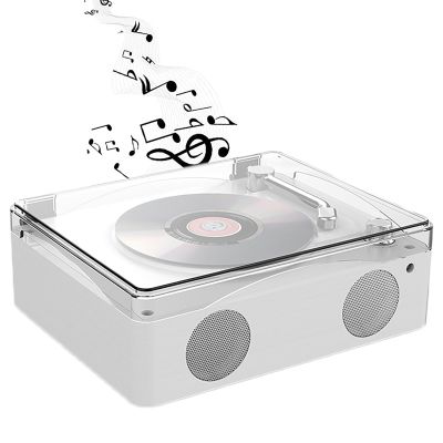 CHANGLKJ Rechargeable CD Speaker, Portable CD Player with Remote Control and Stereo Speakers, Supports Multiple Playback Modes and Built in 2000mAh Rechargeable Battery, for Office, Home, Decoration
