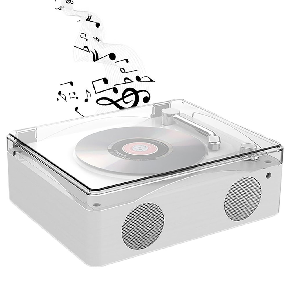 CHANGLKJ Rechargeable CD Speaker, Portable CD Player with Remote Control and Stereo Speakers, Supports Multiple Playback Modes and Built in 2000mAh Rechargeable Battery, for Office, Home, Decoration