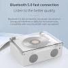 CHANGLKJ Rechargeable CD Speaker, Portable CD Player with Remote Control and Stereo Speakers, Supports Multiple Playback Modes and Built in 2000mAh Rechargeable Battery, for Office, Home, Decoration view 2
