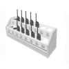 Handheld Radio Holder and Walkie Talkie Organizer - Universal Case With Multi Grids, Wall Mounted Tool Storage Cabinet and Microphone Hanger view 1