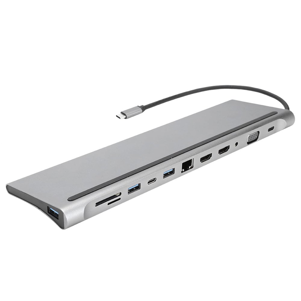 PZLVAME Charger Hub Switch USB C to Dual Adapter USB Hub,USB C Docking Station Dual Monitor 12?in?1 Hub Accessories & Supplies