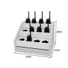 Handheld Radio Holder Tool Storage Cabinet, Universal Walkie Talkie Case, Two Way Radio Organizer, Wall Mounted Microphone Hanger view 2