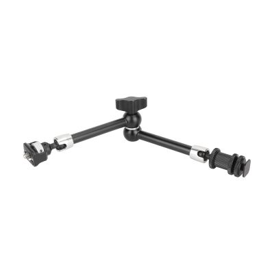 CAMVATE Multipurpose Articulating Arm with Anti-Twist 1/4''-20 Mount & Shoe Adapter(Black Knob)-3661