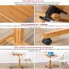 Table Laptop Sofa Bedside Overbed Adjustable Height Sturdy Notebook Computer Stand Desk with Wheels Computer Desk(60x40x62-94cm) view 4