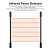 NDNCZDHC 833VDC Variable Frequency Infrared Beam Sensor 4 Beam IR Barrier Fence Detector Human Body Sensing Safety Grating Outdoor Alarm (60m) view 2