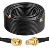 100FT RP-SMA Male to RP-SMA Female Coax Cable, XRDS -RF RG58 RP-SMA WiFi Antenna Extension Coax Cable for WiFi LAN Router Wireless Network Card Adapter view 1