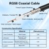 100FT RP-SMA Male to RP-SMA Female Coax Cable, XRDS -RF RG58 RP-SMA WiFi Antenna Extension Coax Cable for WiFi LAN Router Wireless Network Card Adapter view 3