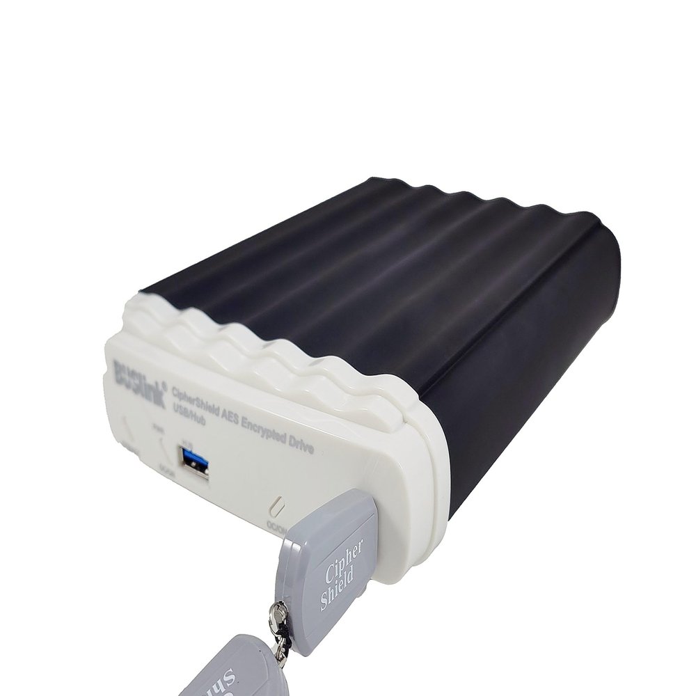 BUSlink CSX-4TSDHA 4TB SSD Mode 0 Key USB 3.2 Gen 1 (3.0)/eSATA with Hub CipherShield 512-bit AES Hardware Encrypted External Desktop Drive