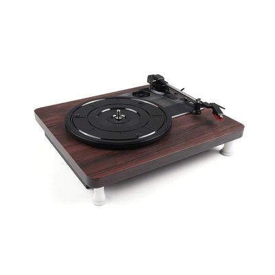 JDXQBLD Wireless 3-Speed Turntable with Stereo Speakers Natural Wood Vinyl Record Player, Belt-Drive, Vinyl to MP3 Recording, USB