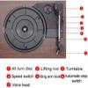 JDXQBLD Wireless 3-Speed Turntable with Stereo Speakers Natural Wood Vinyl Record Player, Belt-Drive, Vinyl to MP3 Recording, USB view 3