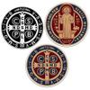 (3Pcs) St Benedict Medal Sticker Saint Benedict Stickers Christian Catholic Gift Waterproof Vinyl Sticker Decal for Laptop Water Bottle Hardhat 6 Inches view 1