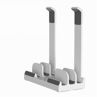 BNEI Laptop Stand, Storage and Booster for Laptops and Tablets up to 16", Black/White (White)