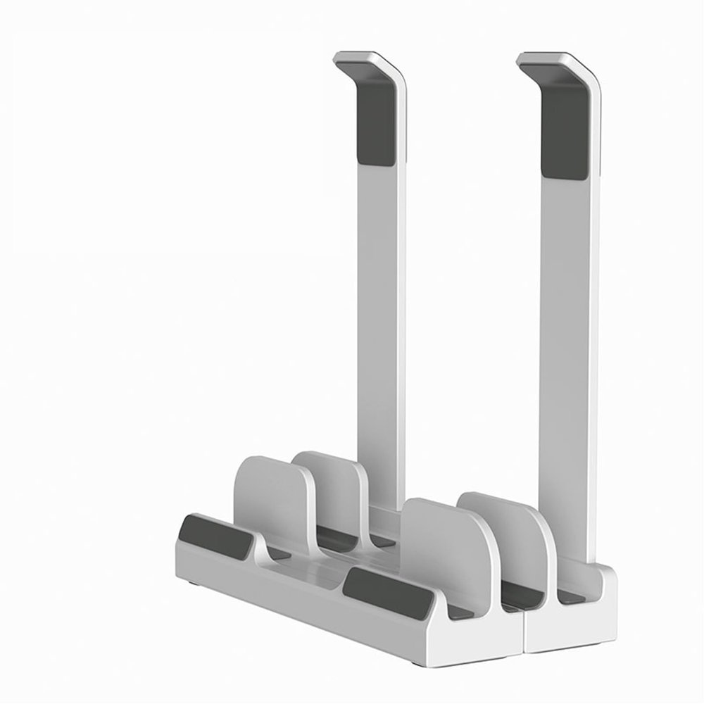 BNEI Laptop Stand, Storage and Booster for Laptops and Tablets up to 16", Black/White (White)