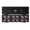 Azduou 2 Way Bidirectional Amplifier Speaker Selector, 2(1)-in-1(2)-Out Amplifier Speaker Switcher, AMP A/B Switch Splitter 2-Port Loudspeaker Control Combiner Box view 1