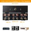 Azduou 2 Way Bidirectional Amplifier Speaker Selector, 2(1)-in-1(2)-Out Amplifier Speaker Switcher, AMP A/B Switch Splitter 2-Port Loudspeaker Control Combiner Box view 3