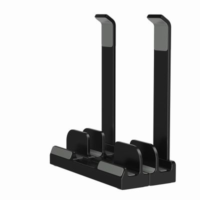 BNEI Laptop Stand, Storage and Booster for Laptops and Tablets up to 16", Black/White (Black)