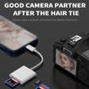 Lightning to SD Card Reader(2 in 1)for iPhone 14 pro max Adapter Digital Camera Micro SD Memory TF Flash Storage Transfer Dual Slot for Apple MFi Certified Converter for iPad Compact External Adaptor view 4
