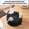 5 Outlets Power Strip Surge Protector with 3 USB, LED Lamp, On/Off Botton, 6.56Ft Rotating Circular Extension Cord Outlet Strip with Multiple Outlets, USB Outlet, Cruise Dorm Essentials view 2