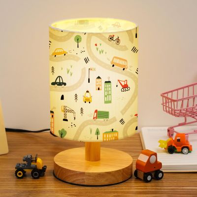 VIHOSE Transportation Kids Table Lamp for Bedroom Kids Lamps for Girls Room
