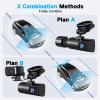 4K Dash Cam Front and Rear/Inside, Car Mount Dash Camera with 5G Wi-Fi, GPS, 3" IPS Screen, 64GB SD Card Included, Night Vision, G-Sensor, 24H Parking Mode, Loop Recording, APP Control, Black view 3