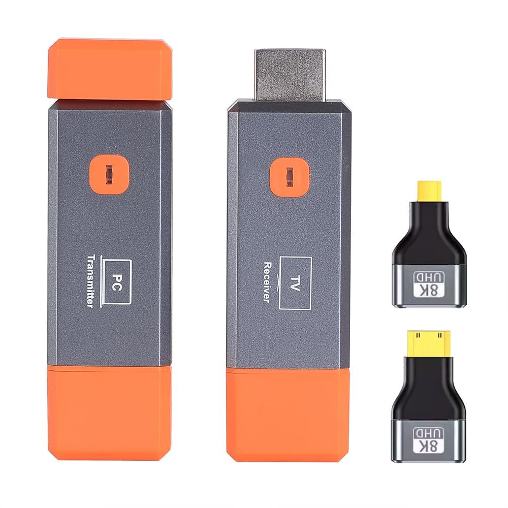 Wireless HDMI Transmitter and Receiver, 328FT/100M 2.4G/5G Wireless HDMI Extender, 4K Decode 1080P Output, for Streaming Video and Audio from Laptop/PC/TV Box/Projector/PS4/PS5 to Monitor/TV.