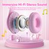 EarFun K3 Kids Headphones, USB Type C Over Ear Headphones for Kids, Volume Limit, HD Stereo Sound, Comfortable Fit, Foldable Wired Headphone for School/Travel/Boys/Girls/Tablet/iPad, Pink view 2