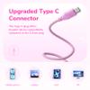 EarFun K3 Kids Headphones, USB Type C Over Ear Headphones for Kids, Volume Limit, HD Stereo Sound, Comfortable Fit, Foldable Wired Headphone for School/Travel/Boys/Girls/Tablet/iPad, Pink view 3