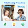 EarFun K3 Kids Headphones, USB Type C Over Ear Headphones with Microphones, 85/94dB Volume Limit, HD Stereo Sound with LED Light, Foldable Wired Headphones for School/Boys/Girls/Tablet, Black view 2