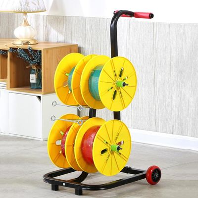 Cable Unwinding Rack With 4 Reels - Cord Disc for Construction Site, Multi-Wire Home Installation - Electrician Tool for Cable Drum