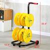 Cable Unwinding Rack With 4 Reels - Cord Disc for Construction Site, Multi-Wire Home Installation - Electrician Tool for Cable Drum view 2
